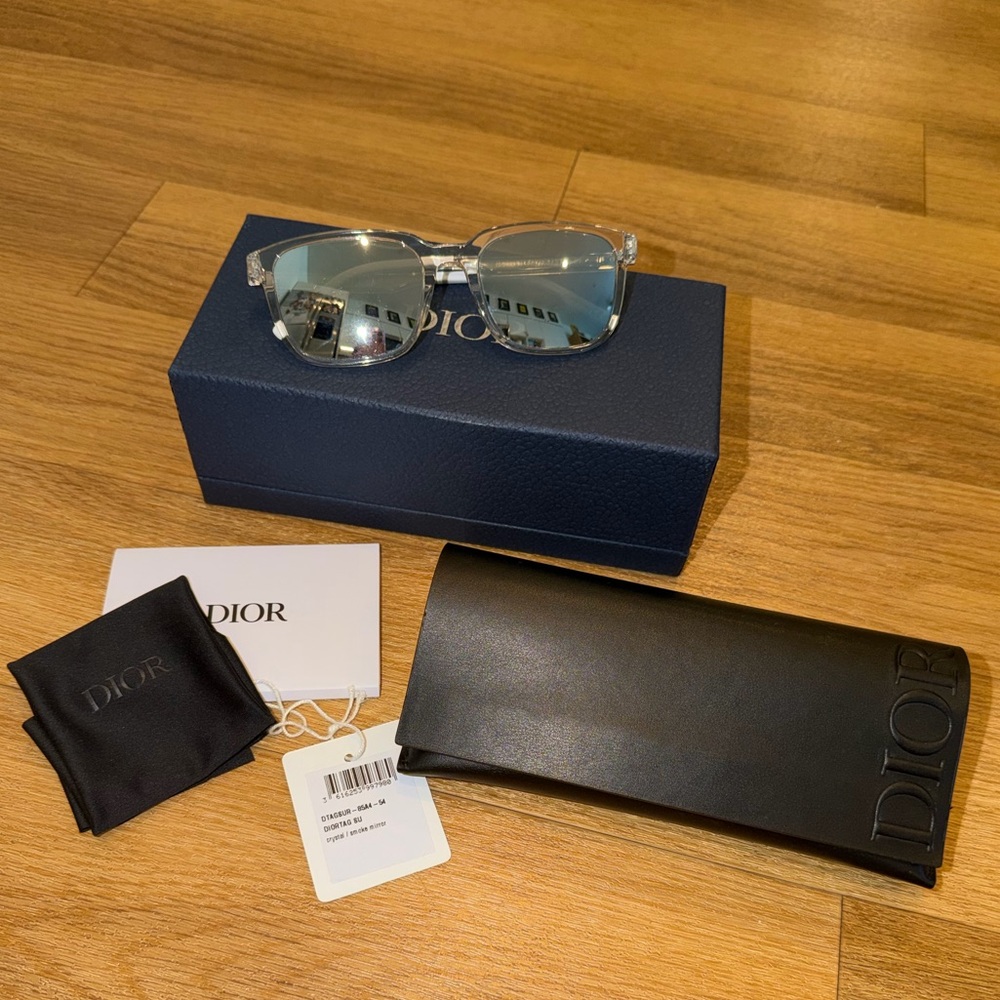 Dior Men's DiorTag SU Sunglasses with Silver Mirror Lenses